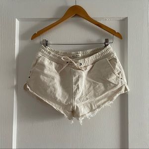 SOLD White Jean Cutoff Shorts